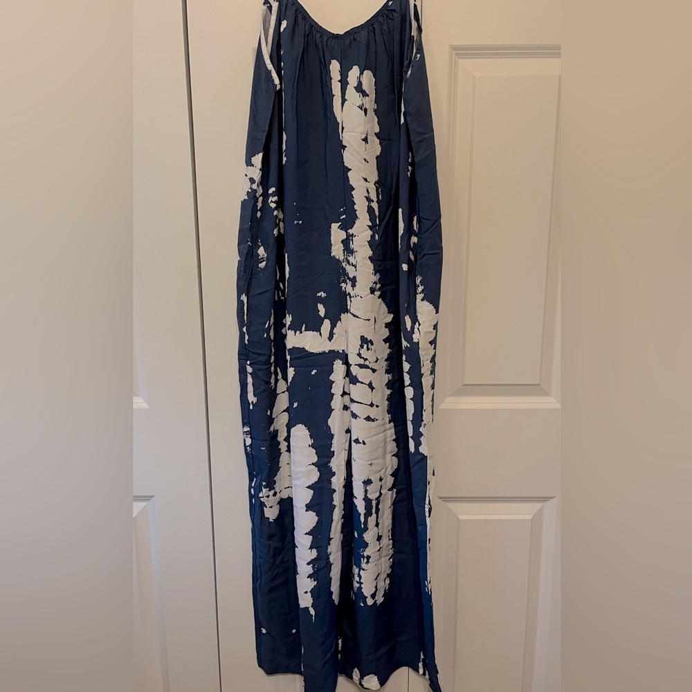 Elegant Blue and White jumpsuit